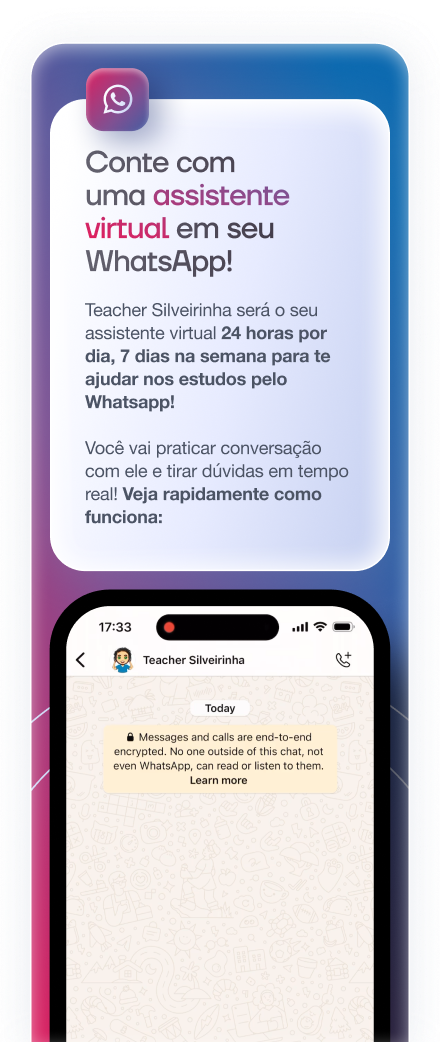 Conte com uma assistente virtual em seu WhatsApp!